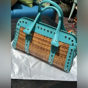 Fendi Wicker and Leather Bag